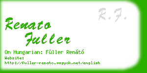 renato fuller business card